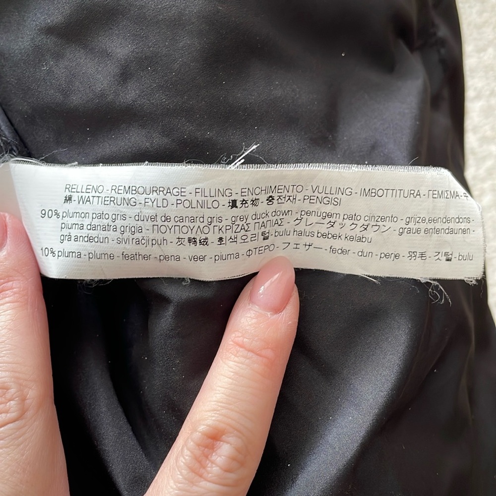 Zara Black Puffer Coat Size XS - Picture 8 of 16